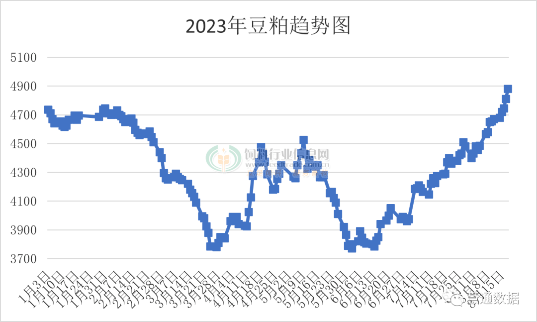 局地豆粕涨破5000元/吨！饲料一周一涨，还有饲企3天涨2次！